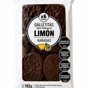 Galletitas de Limon Bañadas en Chocolate Mimago x6Uni.